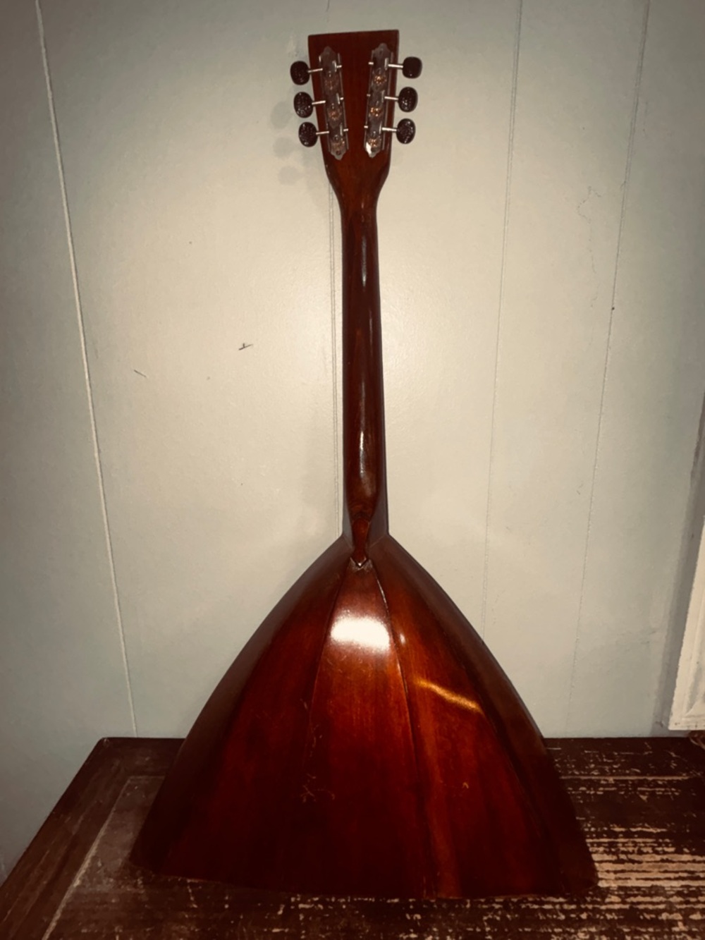 Vintage Russian Balalaika • Triangular Folk String Instrument • Cyrillic Label - Picture 3 of 12